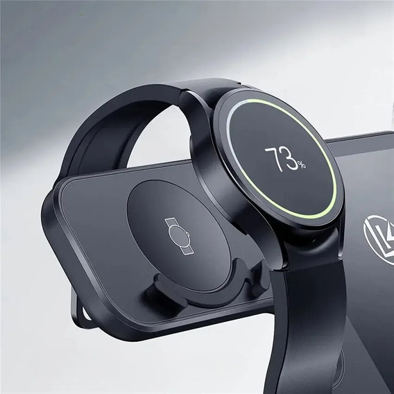 Беспроводное индуктивное зарядное устройство 3 в 1 ERBORD для смартфона, Galaxy Watch и Galaxy Buds, черный