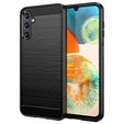 Чехол до Samsung Galaxy A54 5G, Karbon, чёрный + стекло 9H