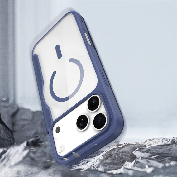 Чохол Dux Ducis для iPhone 17 Pro, Skin X Pro, з клапаном, для MagSafe, темно-синій