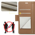 Чохол для Xiaomi 14T, ERBORD Glossy Litchi, гаманець з клапаном, коричневий