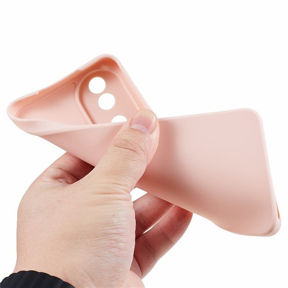 Силиконовый чехол для Honor 90, тонкий, розовый