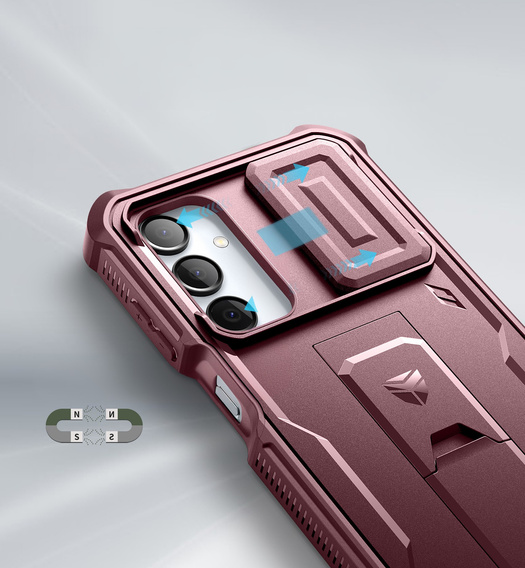 Броньований чохол для Samsung Galaxy A16, Dexnor Full Body (Two Frames), червоний