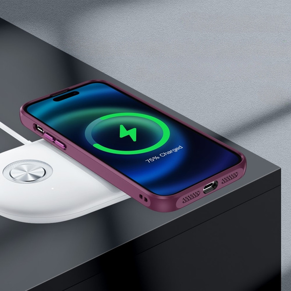 Чохол для iPhone 14 Pro Max, ERBORD Impact Guard, MagSafe, бордовий