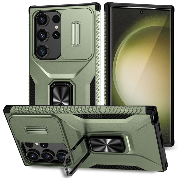 Чехол для Samsung Galaxy S24 Ultra, крышка объектива, зелёный