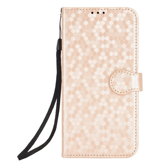Чохол-фліп для Motorola Moto G86 5G, Wallet Rhombus, золотий