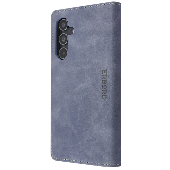 Чохол для Samsung Galaxy A54, ERBORD Vintage, гаманець з клапаном, сірий