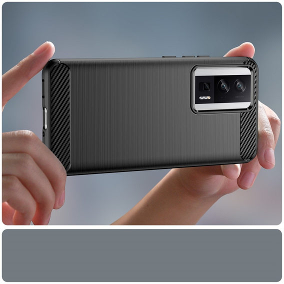 Чехол до Poco F5 Pro 5G, Carbon, чёрный