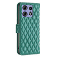 Откидной чехол для Motorola Edge 50 Pro 5G, Wallet, BINFEN COLOR, зелёный