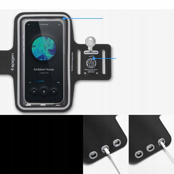 Дело через плечо SPIGEN A700 SPORT ARMBAND 6.9, Black