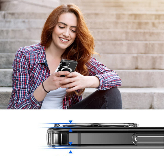 Чoхол до iPhone 13, ERBORD Hybrid MagSafe Case, м'яти