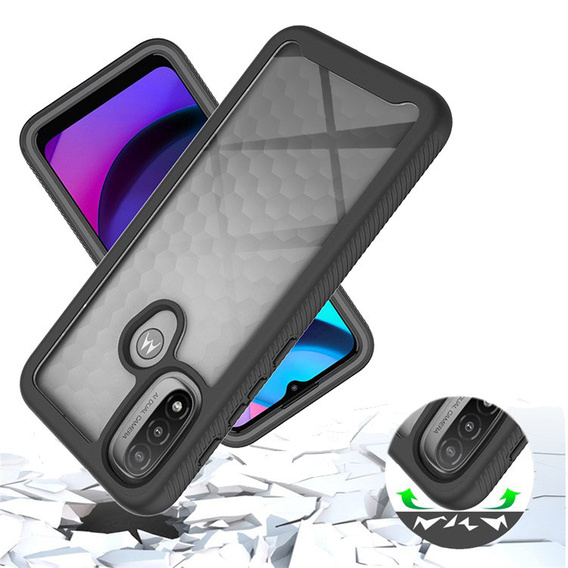 Чoхол Shockproof до Motorola Moto E20, із захисним екраном, м'яти