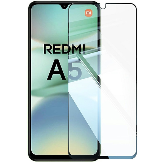 3D загартоване скло для Xiaomi Redmi A5, чорна рамка