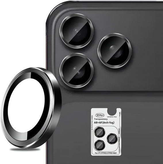 Стекло для камеры ERBORD OPTIK Pro для iPhone 17 Pro / 17 Pro Max, черное