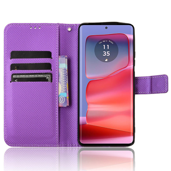 Чохол-книжка для Motorola Edge 50 Pro, Wallet Smart Magnet, фіолетовий