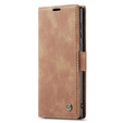 Чехол CASEME для Samsung Galaxy S22 Ultra, Leather Wallet Case, коричневый