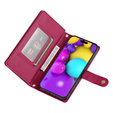 Откидной чехол для iPhone 16 Plus, Wallet Zipper Pocket, красный