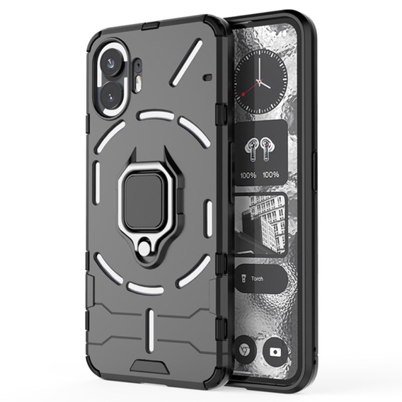 Чехол до Nothing Phone 2, Kickstand Ring, чёрный