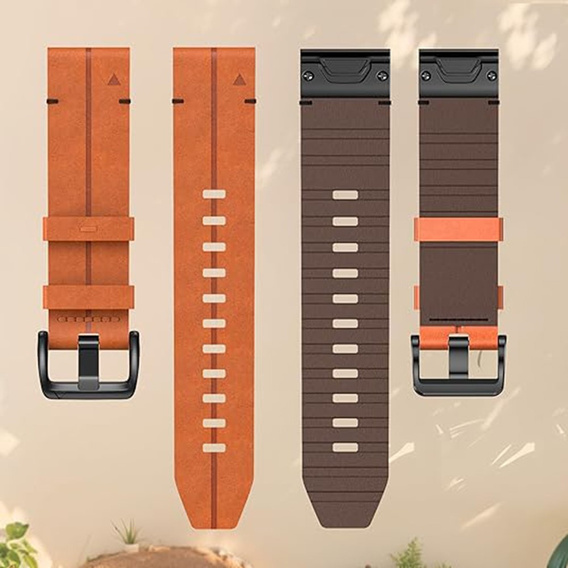 Кожаный ремешок Quickfit для часов Garmin Fenix 5X/6X/6X PRO/7X