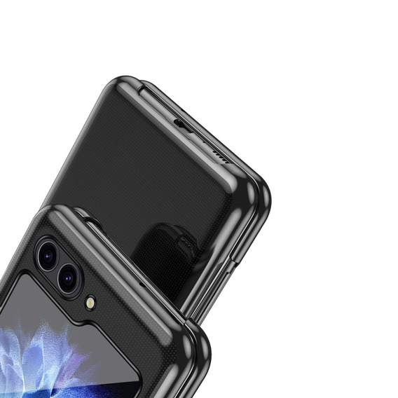 Чехол для Samsung Galaxy Z Flip7 FE / Z Flip6, PC Case, прозрачный / черный