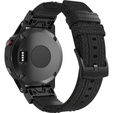 Ремешок Canvas+Leather для Garmin Fenix 5/6/6 Pro / Forerunner 935/945 - black