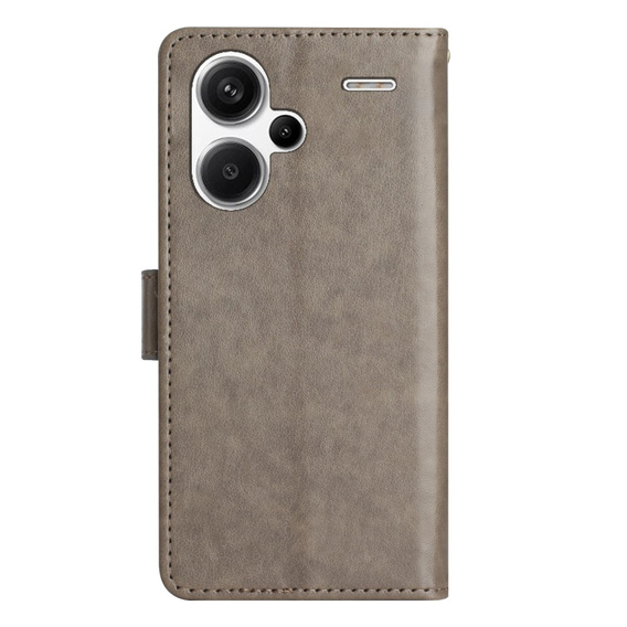 Чохол-книжка для Xiaomi Redmi Note 13 Pro+, Butterfly, сірий
