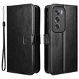 Откидной чехол для Oppo Reno 12 Pro, Crazy Horse Wallet, чёрный