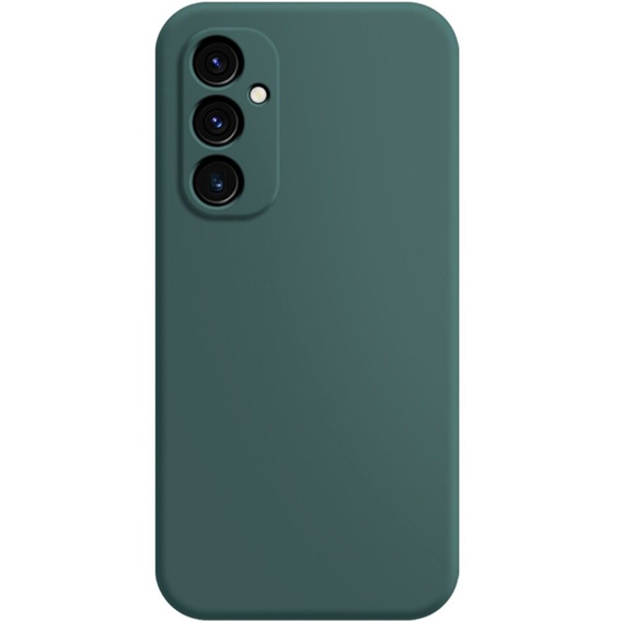 Чохол для Samsung Galaxy A15, Silicone Lite, темно-зелений + скло 9H