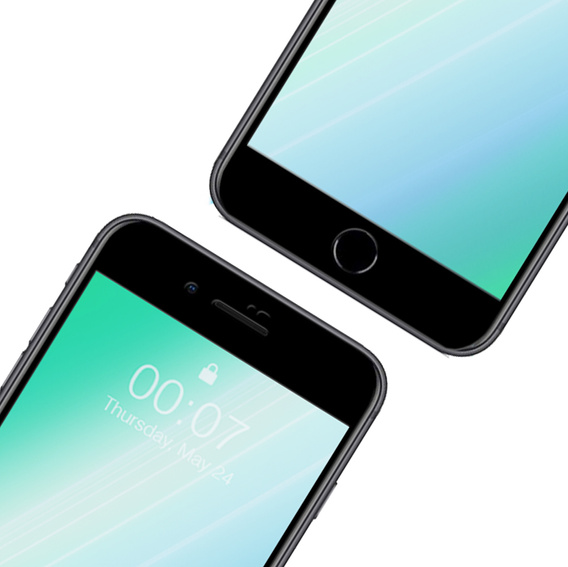 2x Закаленное стекло для iPhone 7 Plus/8 Plus, ERBORD 3D на весь экран