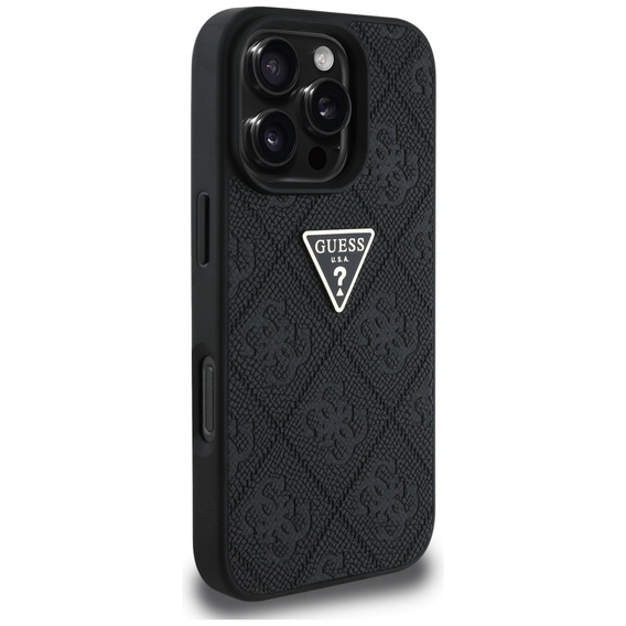 Чохол Guess Grained Hot Stamp 4G Triangle Metal для iPhone 16 Pro Max
