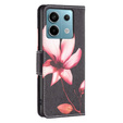 Чохол-книжка для Xiaomi Redmi Note 13 Pro 5G, Wallet, Lotus чорний