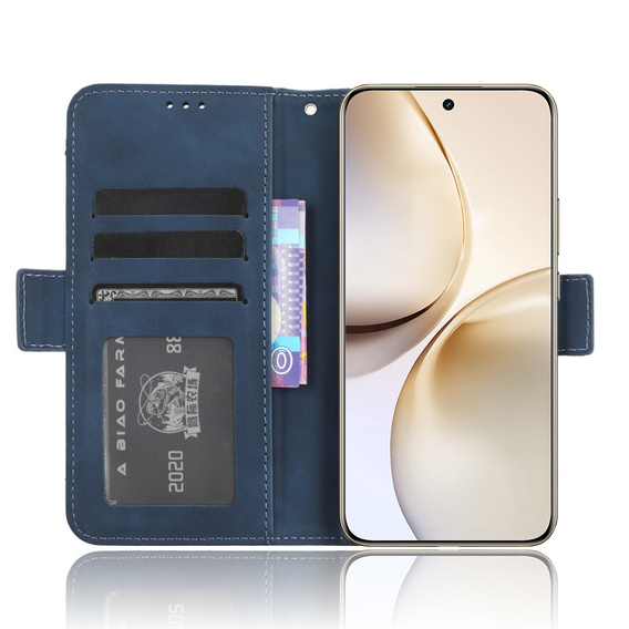 Футляр з клапаном для Realme 14 Pro 5G, Card Slot, темно-синій