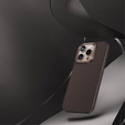Кевларовий чохол BENKS для iPhone 16 Pro, для MagSafe, Carbon Fiber, коричневий
