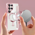 Откидной чехол для Samsung Galaxy S25 Ultra, RFID Wallet MagSafe CamShield, розовый