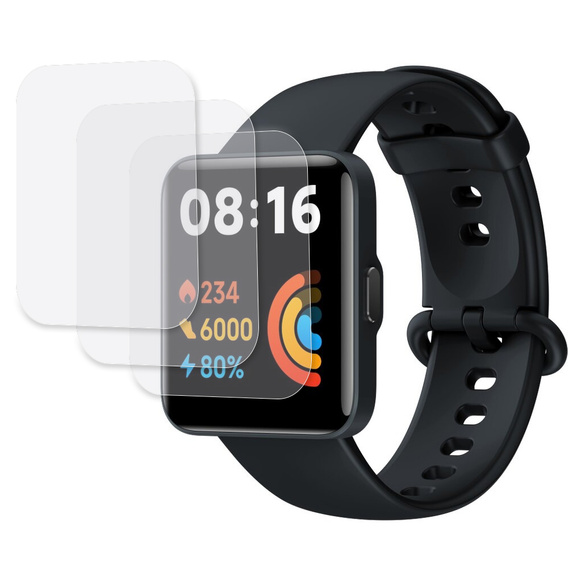 3x Гидрогелевая фольга ERBORD для Xiaomi Redmi Watch 2 Lite
