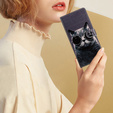 Чохол-книжка для Samsung Galaxy A25 5G, Wallet, Cat, чорний+ скло 9H 