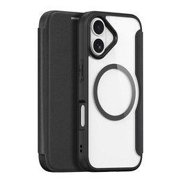Чехол Dux Ducis для iPhone 17, Skin X Pro, с откидной крышкой, для MagSafe, черный