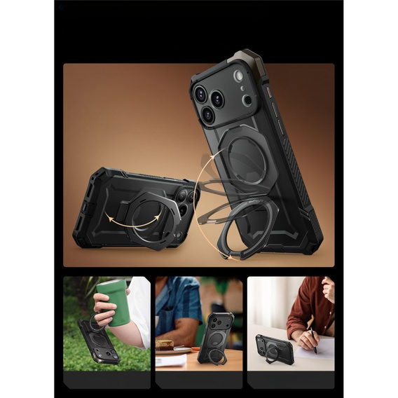 Чохол Supcase для iPhone 17 Pro Max, Unicorn Beetle Grip Mag, чорний