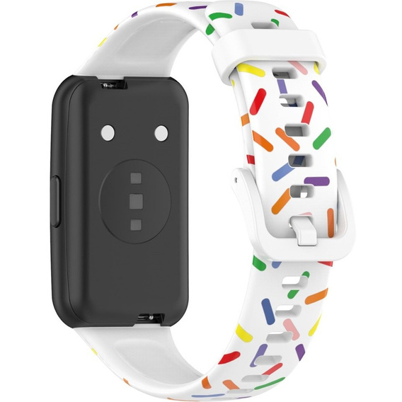 Силиконовый ремешок для Huawei Band 7, White / Colorful