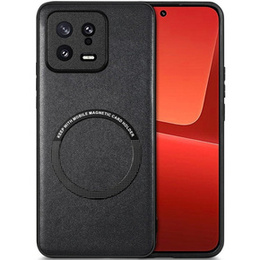Чехол до Xiaomi 13, Leather Hybrid MagSafe, чёрный