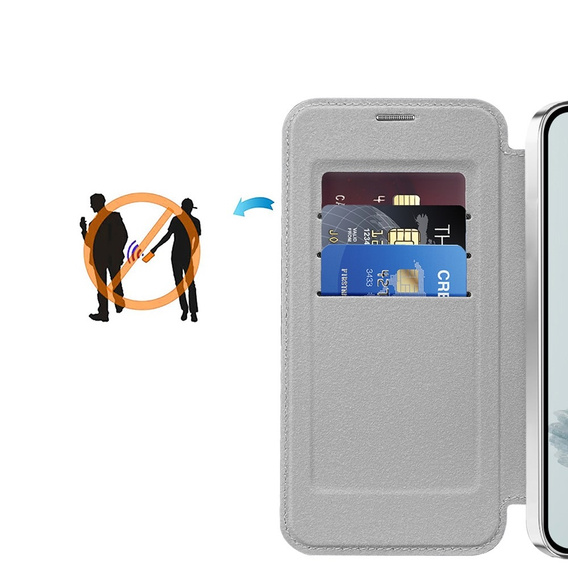Чохол-книжка для Google Pixel 9A, RFID Wallet MagSafe CamShield, сріблястий