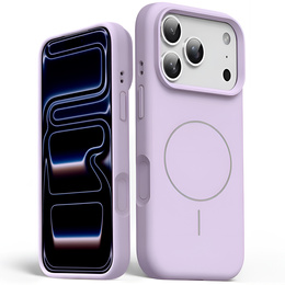 Силиконовый чехол для iPhone 17 Pro Max, для MagSafe, противоударный, фиолетовый