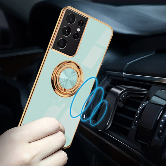Чехол до Samsung Galaxy S22 Ultra, Electro Ring, мятный
