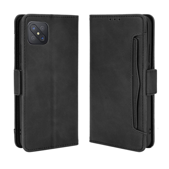 Откидной чехол для Oppo Reno 4 Z 5G, Card Slot, чёрный