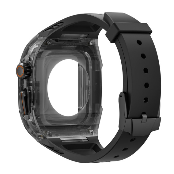 Силиконовый ремешок с чехлом для Apple Watch 1/2/3/4/5/6/7/8/9/10/SE/Ultra/Ultra 2 42/44/45/49MM