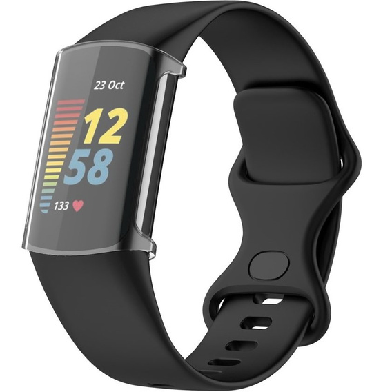 Чехол со встроенным стеклом для Fitbit Charge 5, прозрачный