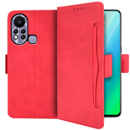 Откидной чехол для Infinix Hot 11s, Card Slot, красный