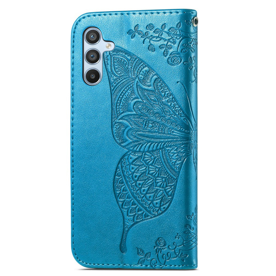 Откидной чехол для Samsung Galaxy A36, Butterfly, синий