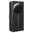 Откидной чехол для Xiaomi 13 Ultra, Crazy Horse Wallet, чёрный