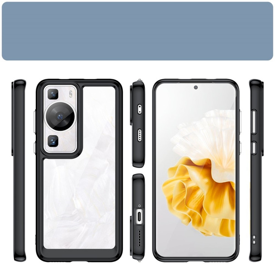 Чoхол до Huawei P60 / P60 Pro, Fusion Hybrid, прозорий / чорний