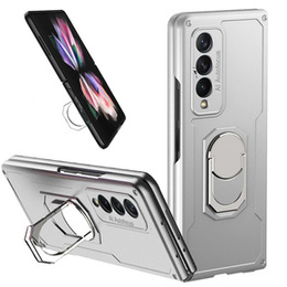 Чохол GKK KickStand Ring до Samsung Galaxy Z Fold3 5G, Cam Shield, Silver